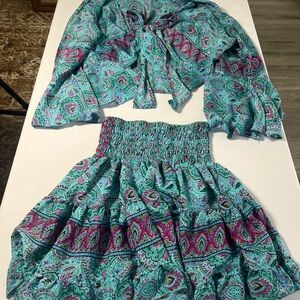 Vibrant Paisley Print Set (Top & bottom)